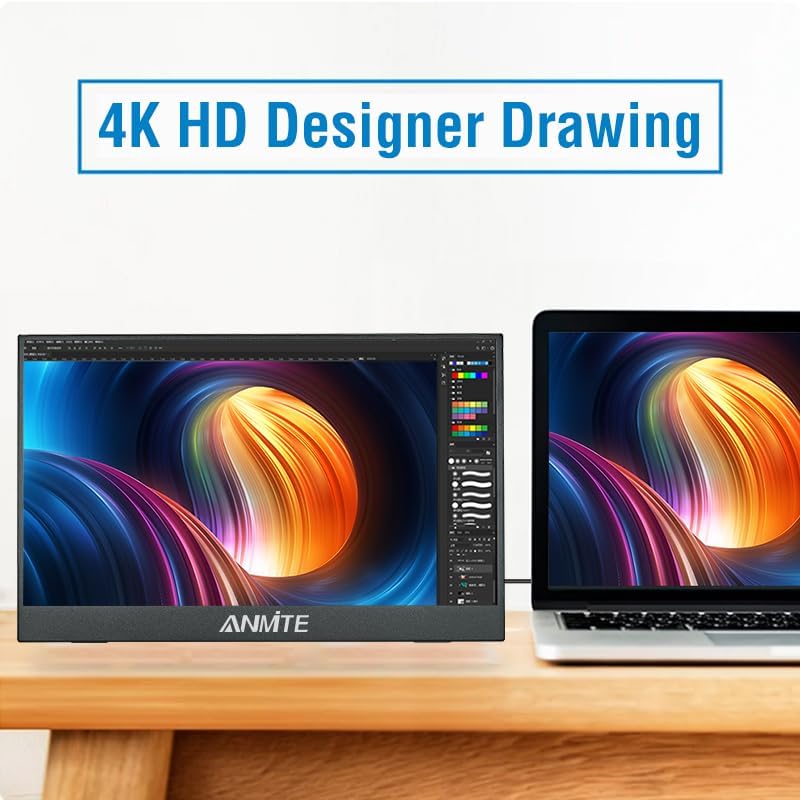 14 inch 4K Portable Monitor HDR 16:9 Low Blue Light for Xbox/ PS5/ 4/ Switch/Mobile Phone/Computer/Laptop Expansion