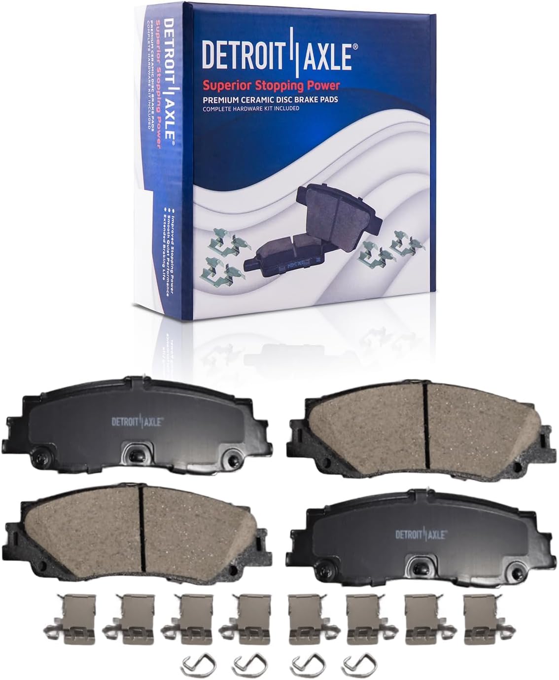 Detroit Axle - Rear Brake Kit for Toyota 2022-2023 Tundra Lexus LX600, 2023 Sequoia, 13.19' inch Drilled and Slotted Disc Brake Rotors Ceramic Brakes Pads Replacement