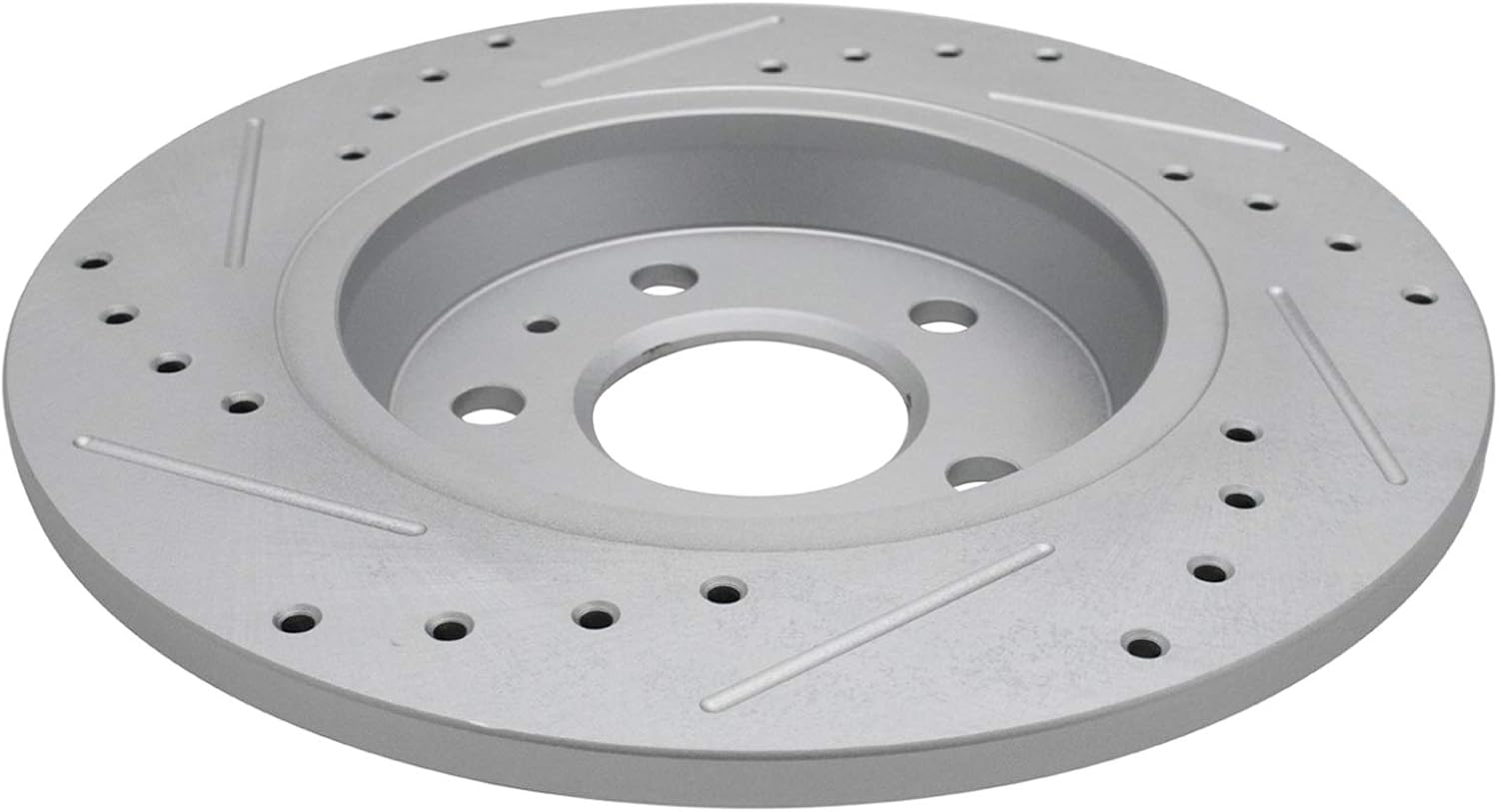 TRQ Performance Front and Rear Brake Rotor Set G Coated Drilled Slotted Compatible with 2009-2011 Audi A4 A4 Quattro 2010-2011 A5 A5 Quattro Q5 2008 Audi