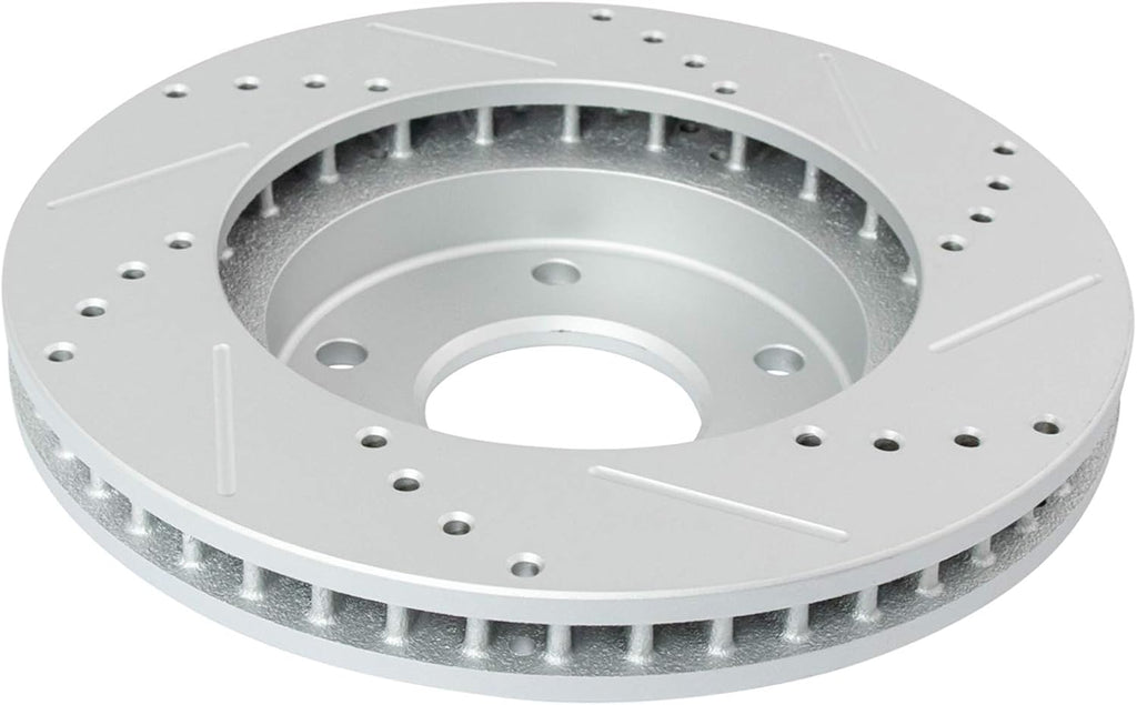 TRQ Performance Front and Rear Brake Rotor Set G Coated Drilled and Slotted Compatible with 97-05 Chevrolet Blazer 98-04 S10 97-01 GMC Jimmy Sonoma 97-01 Oldsmobile Bravada 98-00 Isuzu Hombre