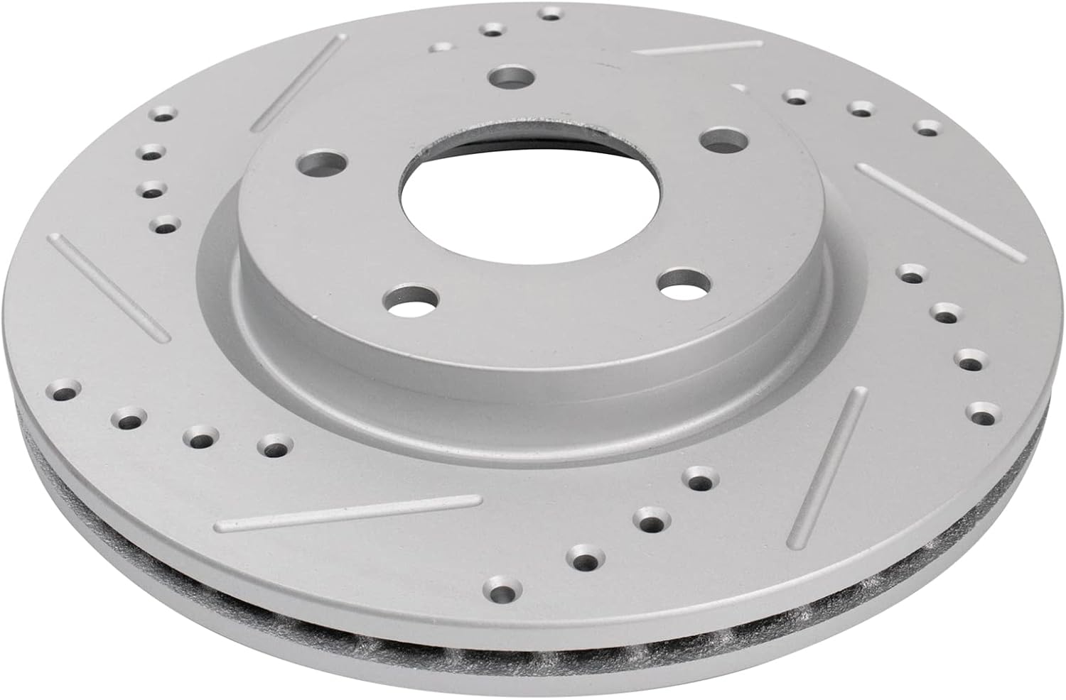 TRQ Performance Front and Rear Brake Rotor Set G Coated Drilled and Slotted Compatible with 2013-2019 Nissan Sentra