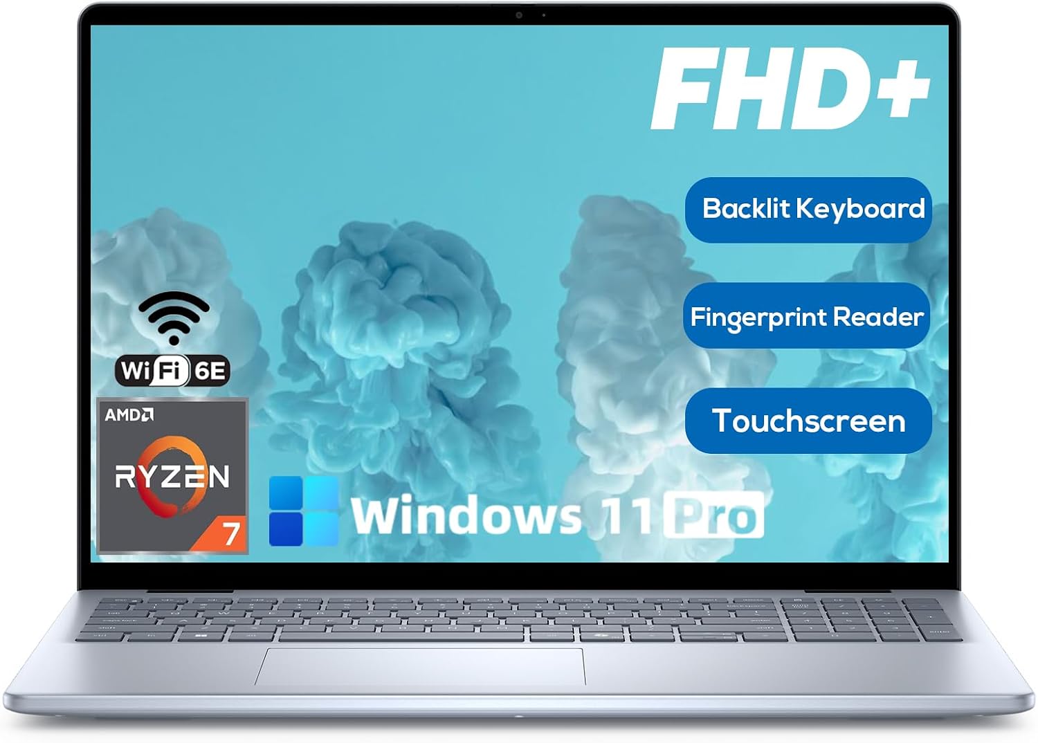 Dell Inspiron 16 Portable Business & Student Laptop, AMD Ryzen 7 8840U, 16GB RAM 1TB SSD, 16' FHD+ Eye Care Display, 1080p Camera, Fingerprint Reader, Type-C, Win 11 Pro