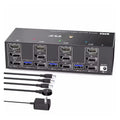 KVM Switch 3 Monitors 3 Computers 8K@60Hz 4K@144Hz, HDMI+2 Displayport KVM Switch Triple Monitor for 3 Computer Share 3 Monitor(UK Plug)