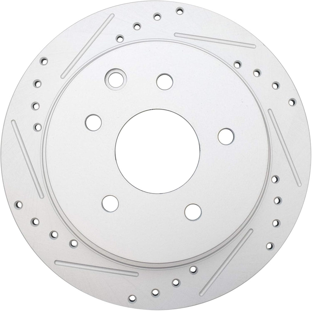 TRQ Performance Front and Rear Brake Rotor Set G Coated Drilled and Slotted Compatible with 2006 Nissan Altima 2005-2008 Nissan Maxima