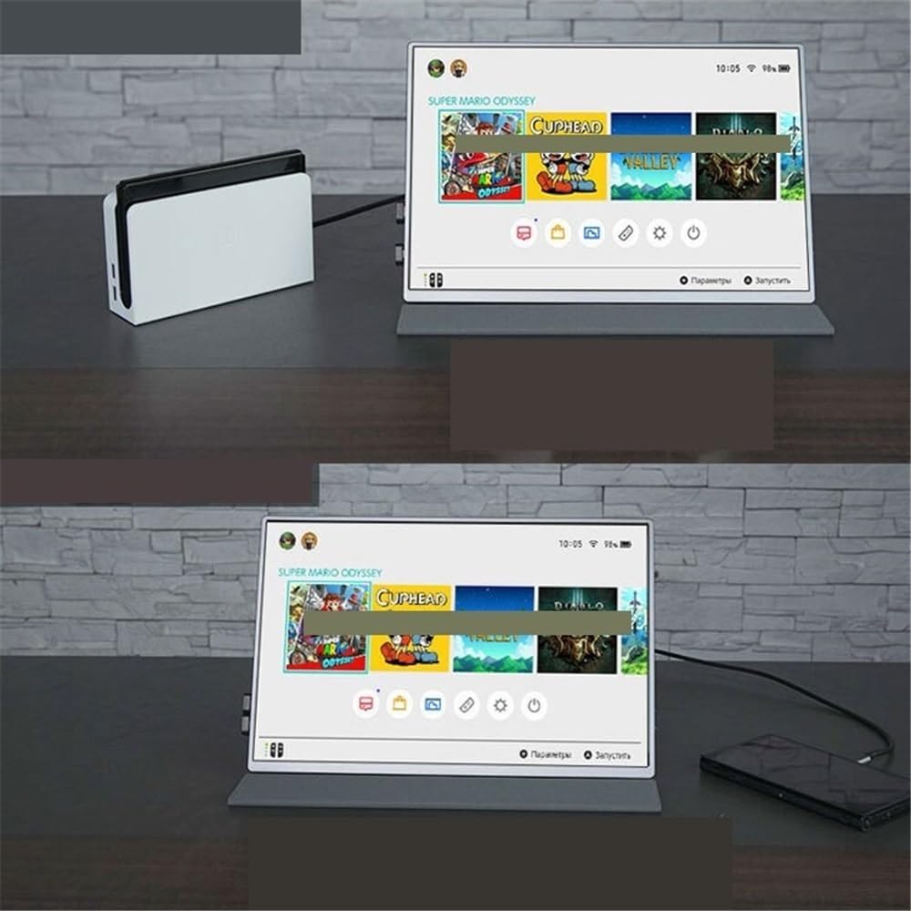 Portable Monitor for Laptop 13.4-inch 60Hz 500nits 4K Portable Display for Laptops Mobile Phones Game Consoles Extended Screen Portable Gaming Monitor