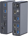 10Gbps USB 3.2 USB C Displayport KVM Switch 4K 60Hz Type C HDMI KVM Switch 1 Laptop 1 Destop 2 Monitor for Macb*OOK 2 PC