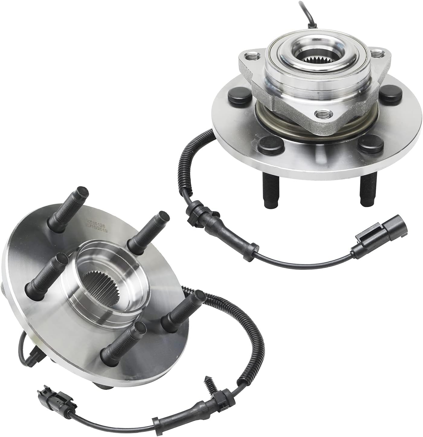 Detroit Axle - Front Wheel Bearing Hubs Brake Kit for 2009 2010 2011 Dodge Ram 1500, Wheel Bearing Hubs Brake Rotors Ceramic Brakes Pads Replacement : 13.23 inch Front Rotor