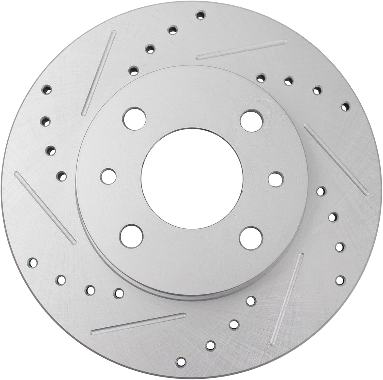 TRQ Performance Front and Rear Brake Rotor Set G Coated Drilled and Slotted Compatible with 2012-2017 Fiat 500