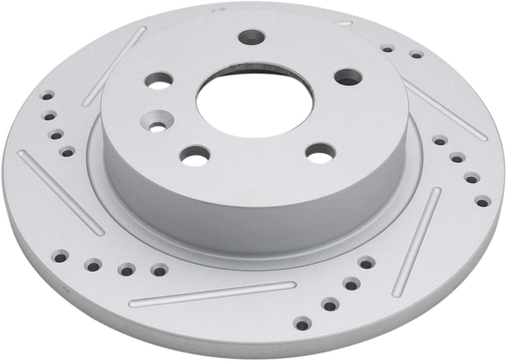 TRQ Performance Front and Rear Brake Rotor Set G Coated Drilled and Slotted Compatible with 2011-2015 Chevrolet Cruze 2016 Cruze Limited 2014-2016 Sonic