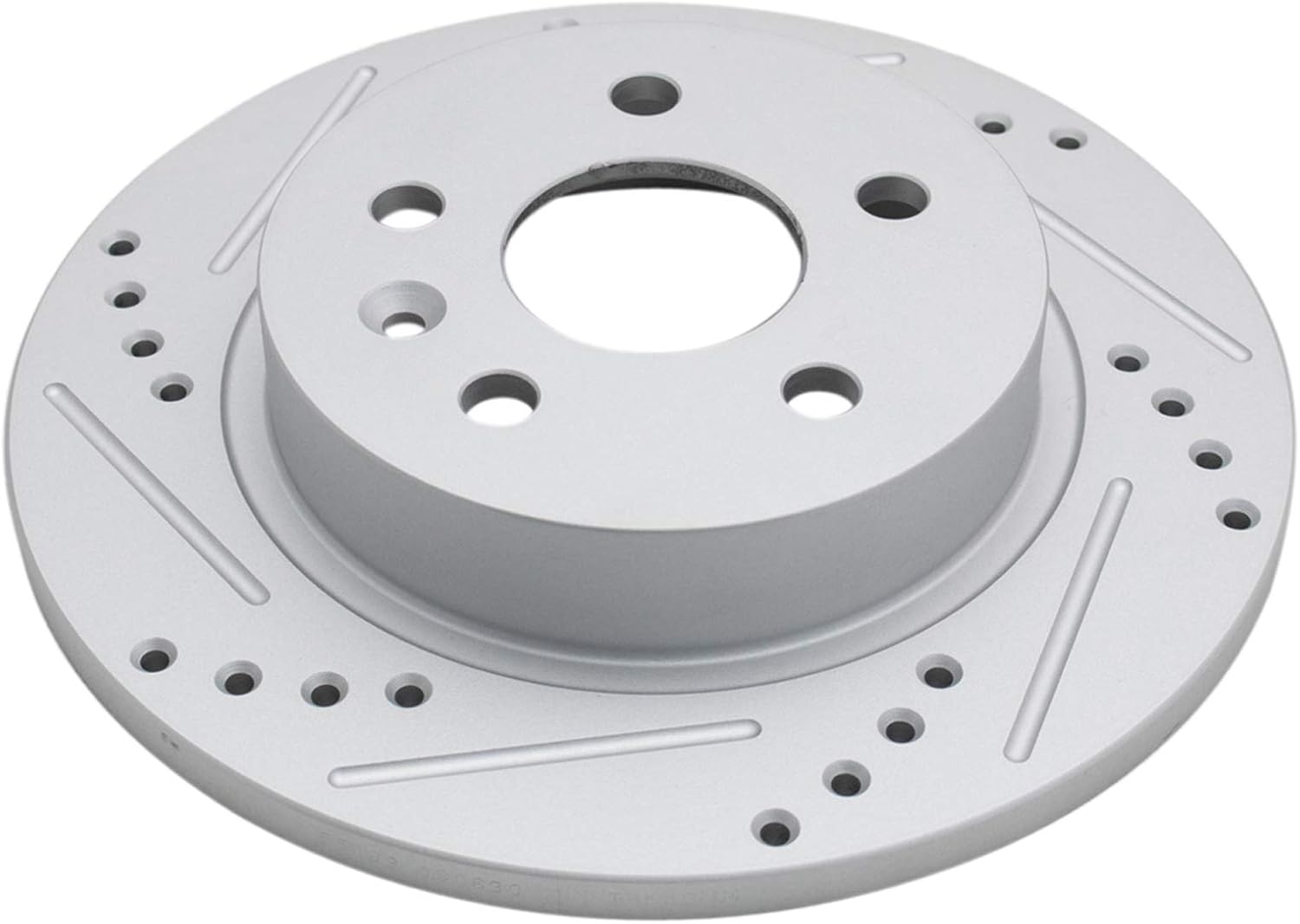 TRQ Performance Front and Rear Brake Rotor Set G Coated Drilled and Slotted Compatible with 2011-2015 Chevrolet Cruze 2016 Cruze Limited 2014-2016 Sonic