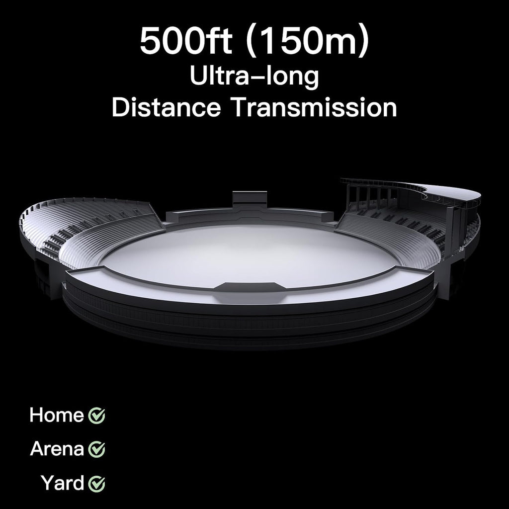 4K Wireless HDMI Transmitter and Receiver, 500FT/60MS Low Latency HD Extender Kit with HDMI Loop Out, 2.4/5GHz Dual-Band Full HD for Video Tx&Rx Camera/Laptop/Monitor/TV/Projector/Netflix