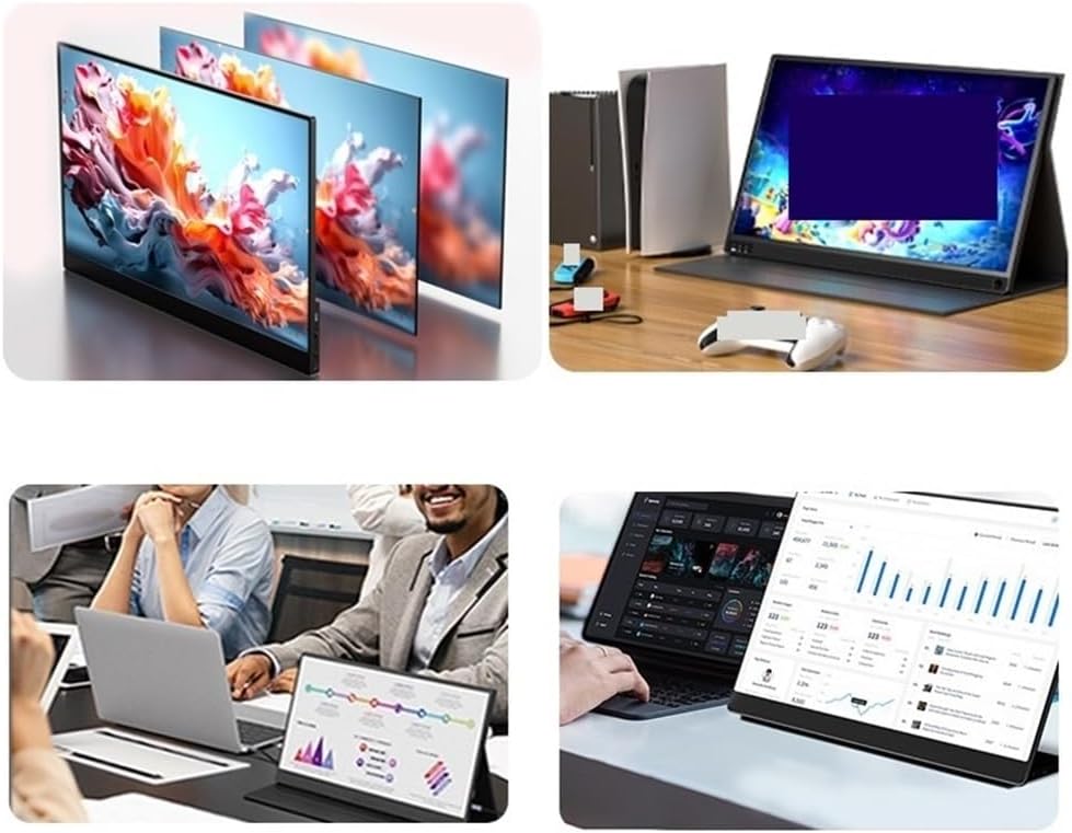 Portable Monitor for Laptop 2560 X 1600 HD Resolution 300nit 144hz 18-inch IPS Extended Screen Office Entertainment External Portable Gaming Monitor