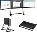 15.6'Laptop Tri-Fold Monitor, 1080p Fhd Portable Laptop Screen Extender, Screen with 360° Rotation Acjustable Viewing Angles, Compatible with Windows and Macos