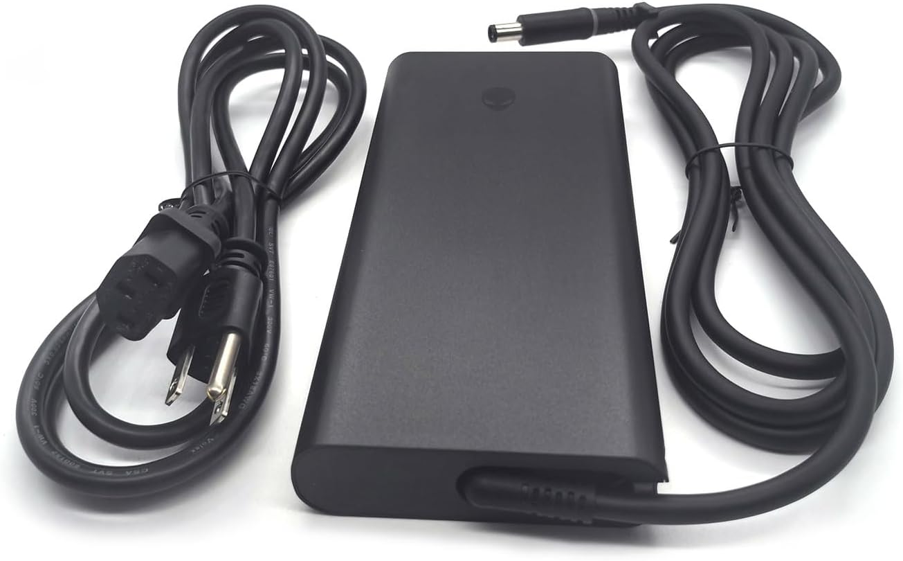 Dell Alienware GAN Laptop Charger 360W Barrel 7.4mm tip,Aliemware M18 X16 M16 X17 R2 AC Adapter, Black, LA360PM230