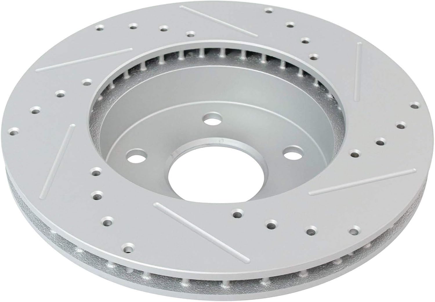 TRQ Performance Front and Rear Brake Rotor Set G Coated Drilled and Slotted Compatible with 1999-2004 Jeep Grand Cherokee