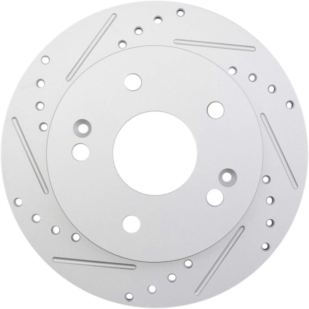 TRQ Performance Front and Rear Brake Rotor Set G Coated Drilled and Slotted Compatible with 1997-2001 Honda Prelude