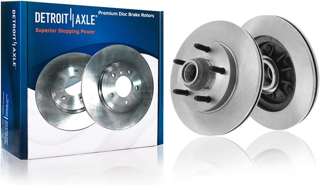 Detroit Axle - FRONT Brake Rotors for 02 Lincoln Blackwood 1999-2003 Ford F-150 Lobo, Disc Brake Rotors 2000 2001 2002 Replacement: 12.13' inch Rotor