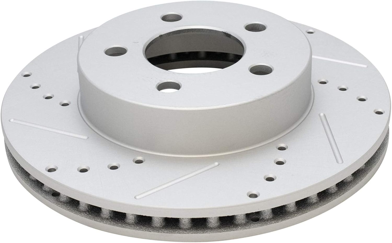 TRQ Performance Front and Rear Brake Rotor Set G Coated Drilled and Slotted Compatible with 2003-2007 Jeep Liberty