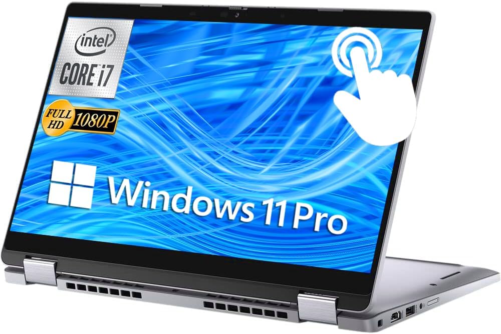 Dell Latitude 5320 2-in-1 Touchscreen Laptop, 13.3' FHD (1920 x 1080) Business Laptop, Quad Core i7-1185G7 up to 4.8GHz, 16GB DDR4 RAM 512GB SSD, Backlit Keyboard, Windows 11 Pro (Renewed)