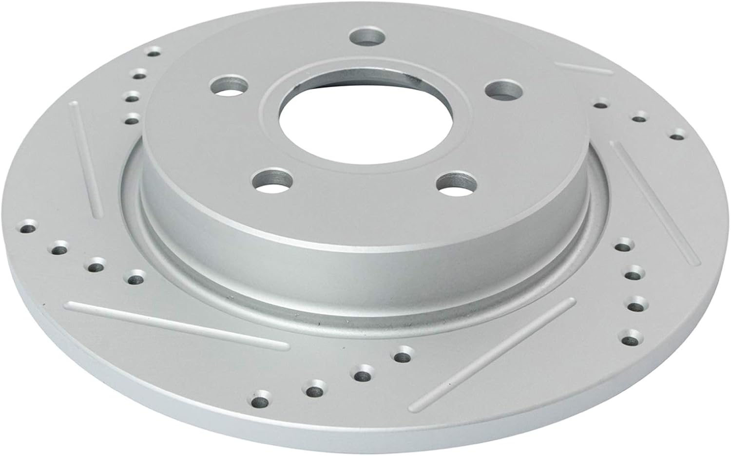 TRQ Performance Front and Rear Brake Rotor Set G Coated Drilled and Slotted Compatible with 2012-2018 Ford Focus