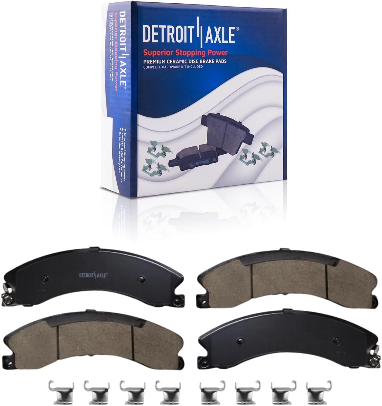 Detroit Axle - Rear Brake Kit for GMC Sierra 3500 HD Chevy Silverado 3500 HD,13.98' inch Drilled and Slotted Disc Brake Rotors Ceramic Brakes Pads Replacement