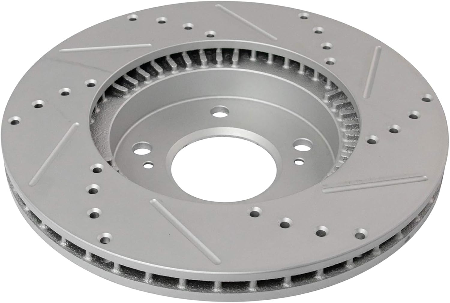 TRQ Performance Front and Rear Brake Rotor Set G Coated Drilled and Slotted Compatible with 1997-2001 Acura Integra
