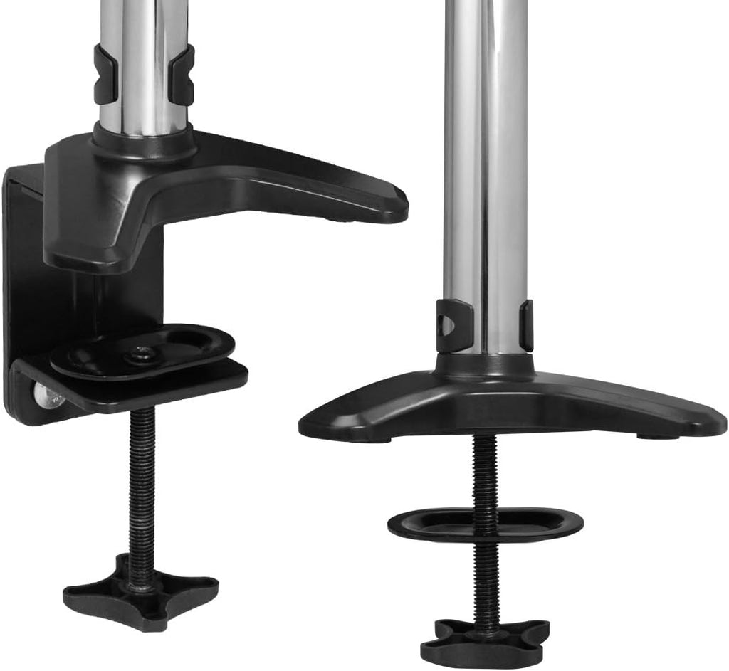 SIIG Single Monitor Desk Mount, White, Height Adjustable Gas Spring Assisted Full-Motion Easy Use, Holds 15' to 27' Screens, Up to 17.6 lbs, VESA 75 and 100