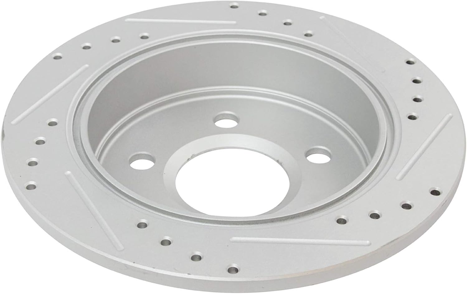 TRQ Performance Front and Rear Brake Rotor Set G Coated Drilled and Slotted Compatible with 2000-2005 Chevrolet Impala Monte Carlo 1998-1999 Oldsmobile Intrigue