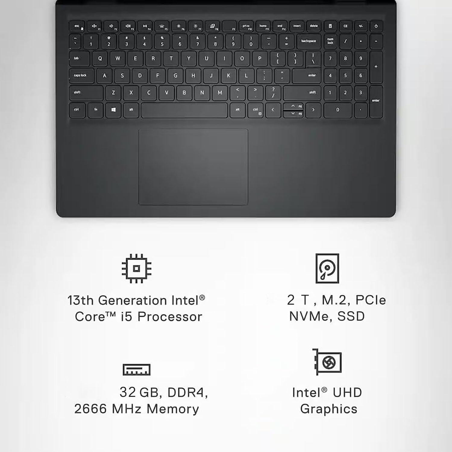 Dell Inspiron 3530 Touchscreen Business Laptop, 15.6' FHD, Intel 13th Gen i5-1334U, 32GB RAM, 2TB SSD, Intel UHD Graphics, Numeric Keypad, Copilot AI PC, WiFi 6, Win11 Home, WOWPC Recovery USB