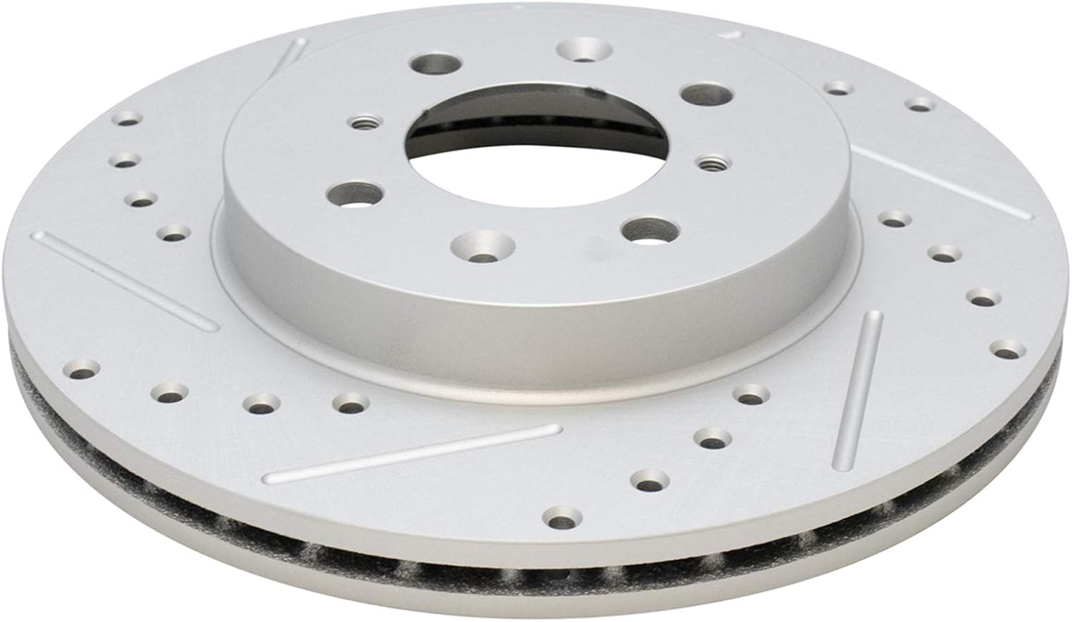 TRQ Performance Front and Rear Brake Rotor Set G Coated Drilled and Slotted Vented Solid Compatible with 1990-1994 Acura Integra