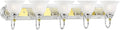 Livex Lighting 1005-52 Belmont 5-Light Bath Light, Chrome and Polished Brass