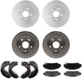 Arrhythmic 12X Semi-Metallic Brake Pads Rotors Shoes & Drum Set Front Rear for Honda Civic 1.8L 2006 2007 2008 2009 2010 2011 Left Right Automotive Replacement Brake Kit