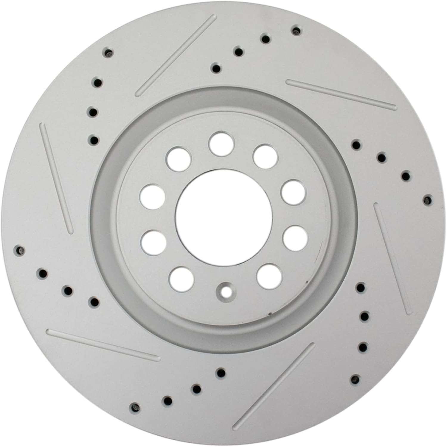 TRQ Performance Front and Rear Brake Rotor Set G Coated Drilled and Slotted Compatible with 2000-2006 Audi TT TT Quattro 2003 Volkswagen Golf 2004-2005 Jetta