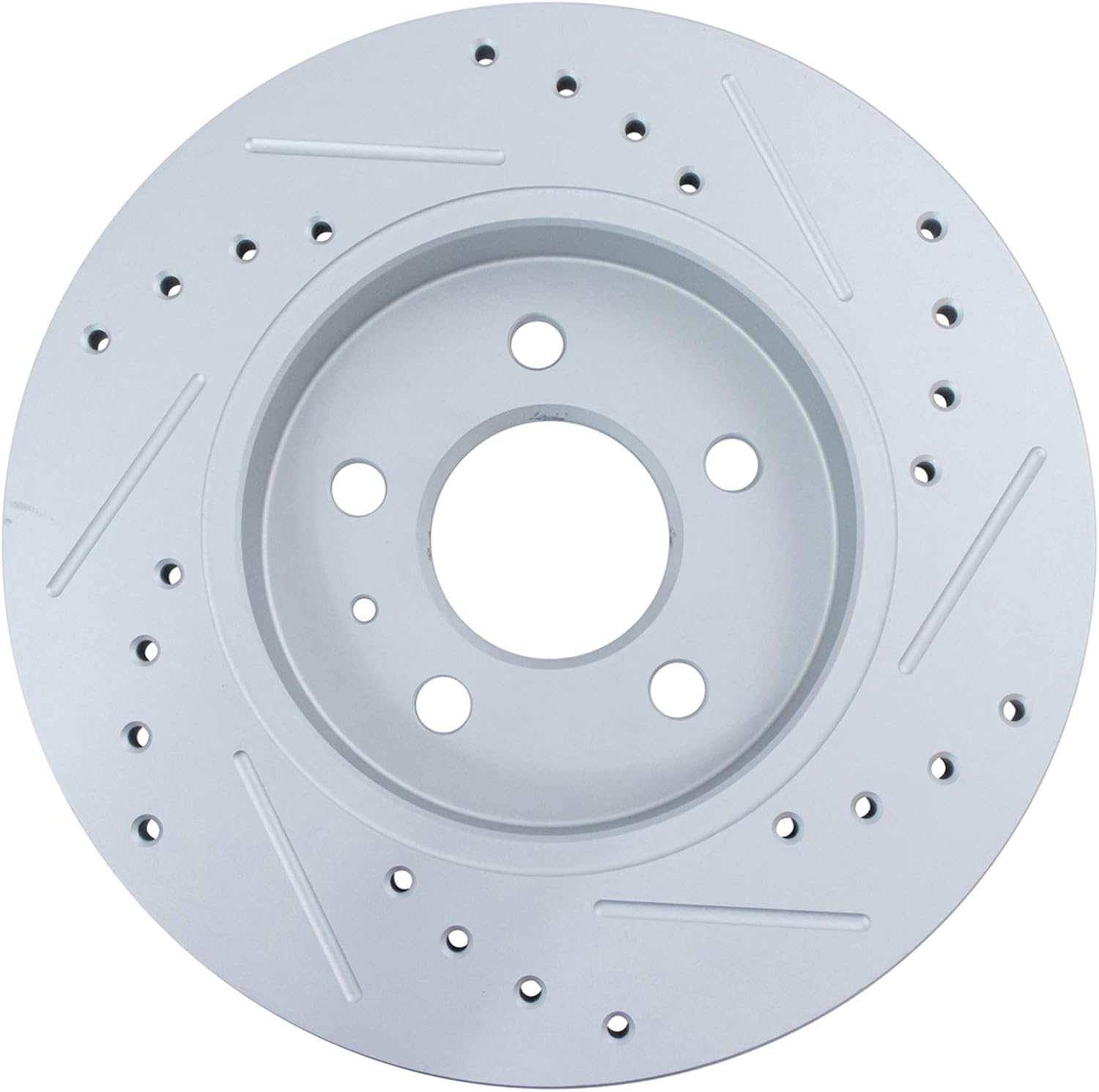 TRQ Performance Front and Rear Brake Rotor Set G Coated Drilled and Slotted Compatible with 2005-2009 Audi A4 A4 Quattro