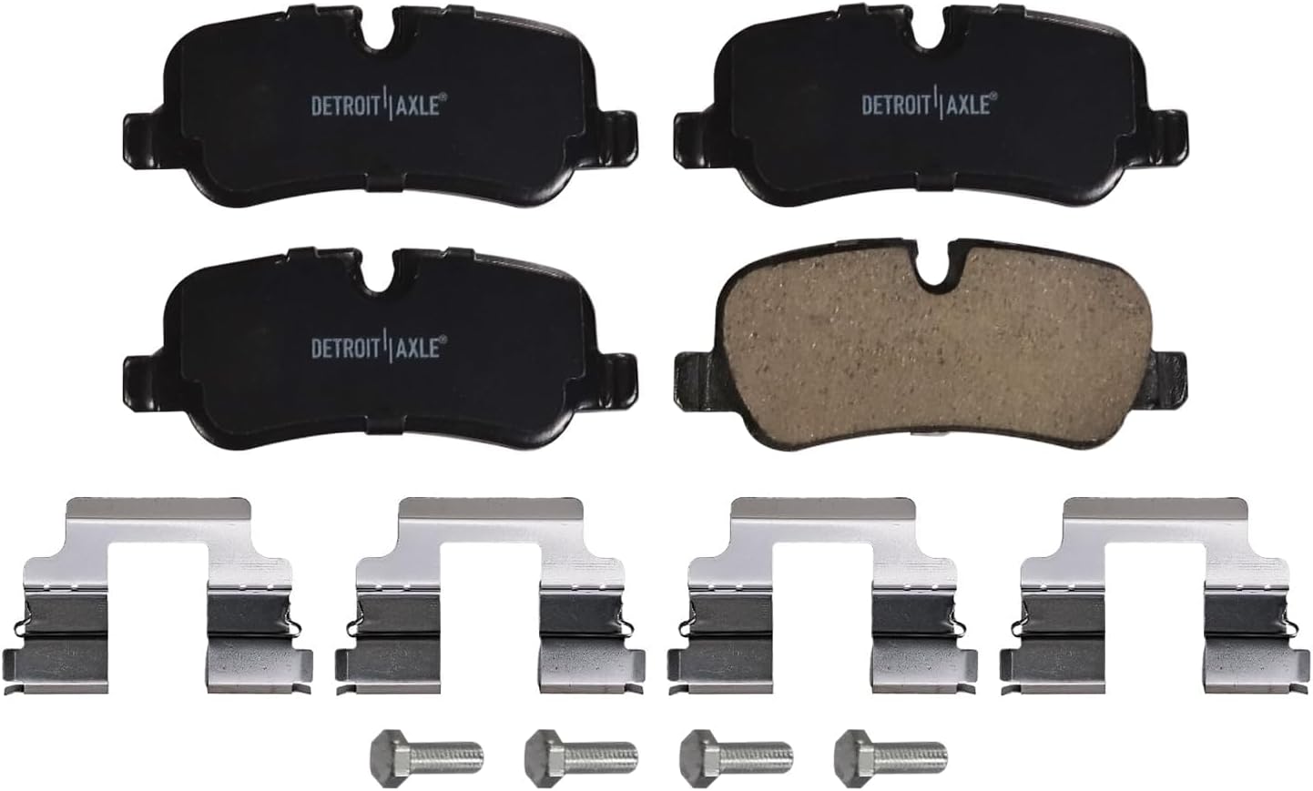 Detroit Axle - Rear Brake Kit for Land Rover LR3 LR4 Range Rover Sport Drilled and Slotted Disc Brake Rotors Ceramic Brakes Pads 2006 2007 2008 2009 2010 2011 2012 2013 Replacement : 13.78' inch Rotor