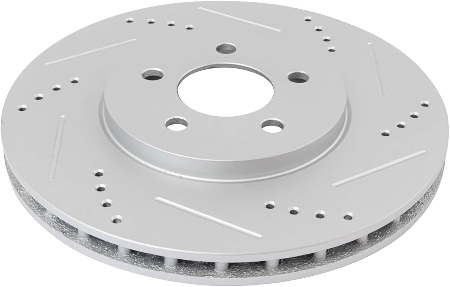 TRQ Performance Front and Rear Brake Rotor Set G Coated Drilled Slotted Compatible with 1994-2004 Ford Mustang