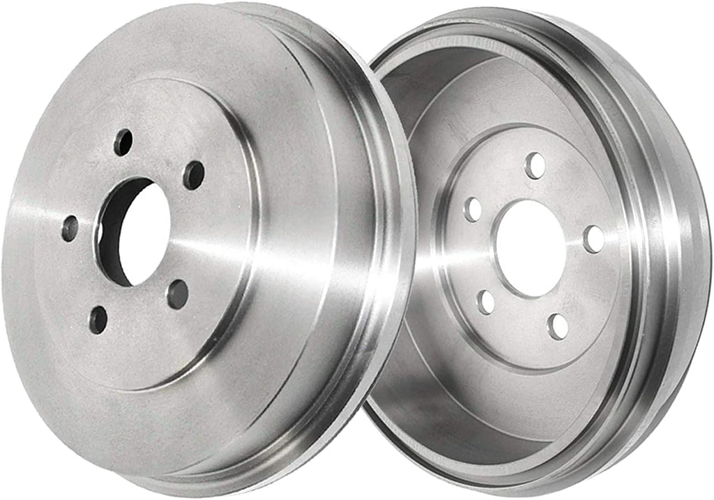 Detroit Axle - Front Drilled Slotted Brake Rotors + Rear Drums Replacement for 2003-2006 Chrysler Sebring (Sedan, Convertible) - 4pc Set