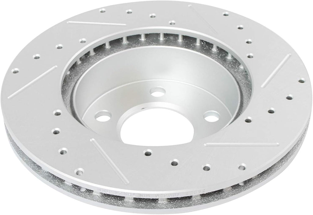TRQ Performance Front and Rear Brake Rotor Set G Coated Drilled and Slotted Compatible with 1995-2001 Ford Explorer 1997-2001 Mercury Mountaineer