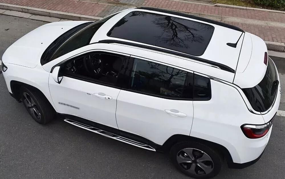 2PCS Running Boards Fits for Jeep Compass MP/552 2017-2025 Automotive Exterior Accessories Side Step Aluminium Pedal (with Brackets)