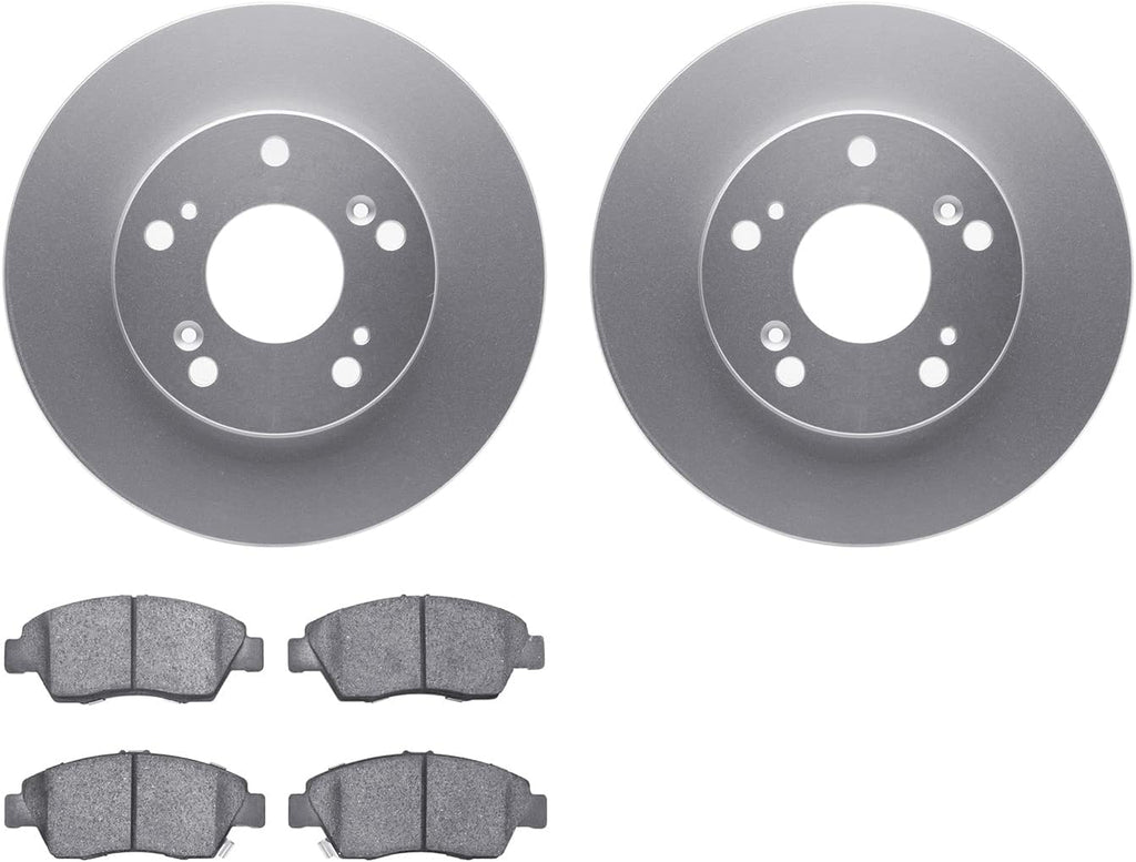 Dynamic Friction Company Front Brakes and Rotors| Automotive Replacement Brake Kits| Front 5000 Advanced Brake Pads and Rotors Kit| Fits 2002-2006 Acura RSX, 2004-2005 Honda Civic