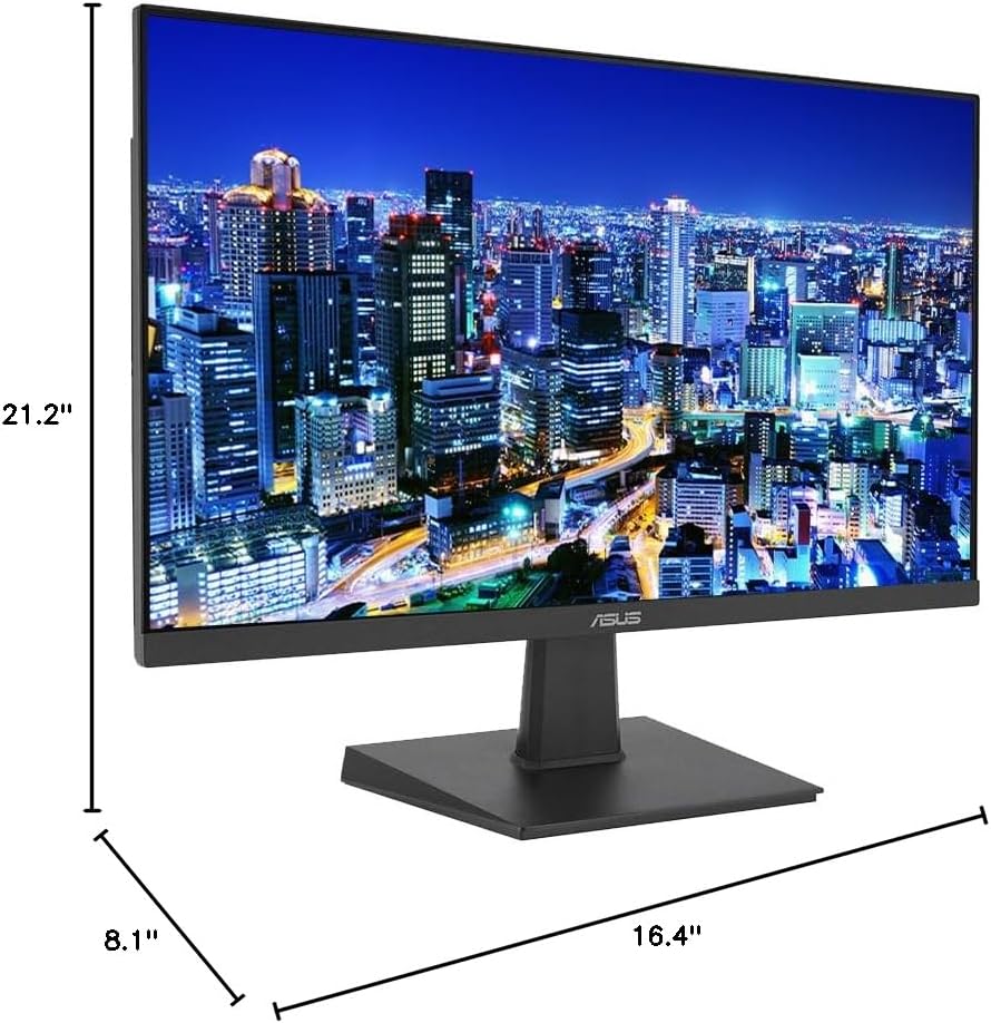 ASUS VA24EHF 24-inch 1920 x 1080 Full HD LED Backlit LCD Frameless Monitor, 2-Pack Bundle with HDMI, Adaptive-Sync, Eye Care, Low Blue Light, 100Hz 1ms Smooth Motion
