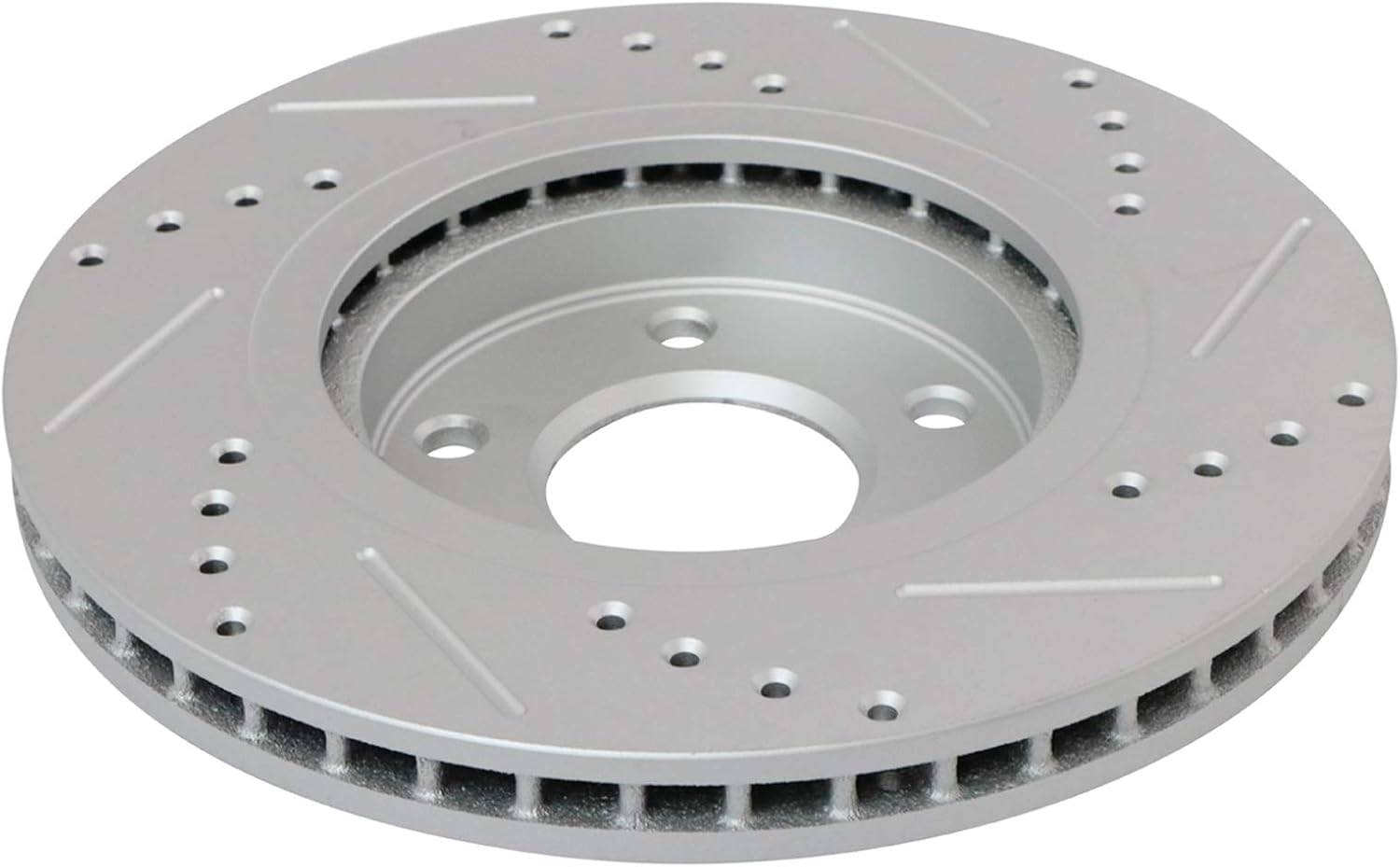 TRQ Performance Front and Rear Brake Rotor Set G Coated Drilled and Slotted Vented Compatible with 2008-2013 Nissan Rogue 2014-2015 Rogue Select