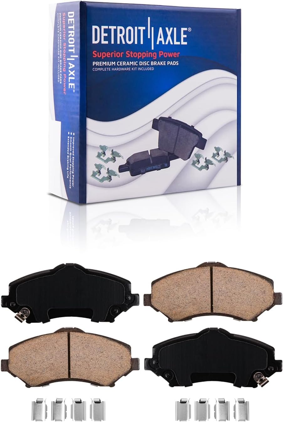 Detroit Axle - Brake Kit for 2007-2012 Dodge Nitro 2008-2012 Jeep Liberty Disc Brake Rotors Ceramic Brakes Pads 2009 2010 Front and Rear Replacement [11.89 inch Front Rotors]