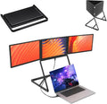 15.6' Triple Laptop Screen Extender, Ultra-Slim FHD 1080P Portable Monitor for Laptop, Tri-Screen Travel Monitor Extender, Windows/Mac/Chrome, for Office (1 Set)