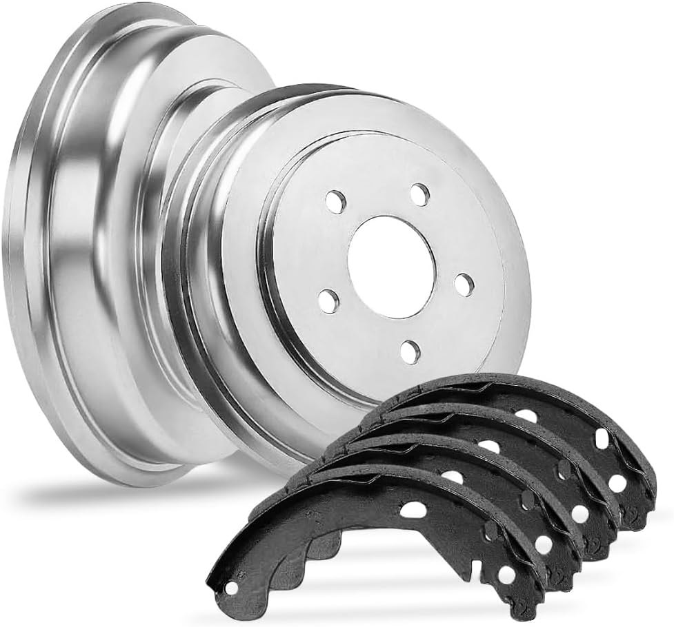 6PCs Rear Brake Drum and Shoes Kit Automotive Repalacement fits Honda Civic 1.8L 2006 2007 2008 2009 2010 2011 2012 2013 2014 2015, fits Honda Accord 2.4L 2003 2004 2005 2006 2007