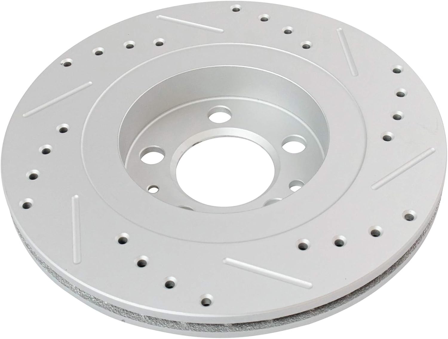 TRQ Performance Front and Rear Brake Rotor Set G Coated Drilled and Slotted Vented Solid Compatible with 1998-2010 Volkswagen Beetle 1999-2006 Golf 1999-2006 Jetta