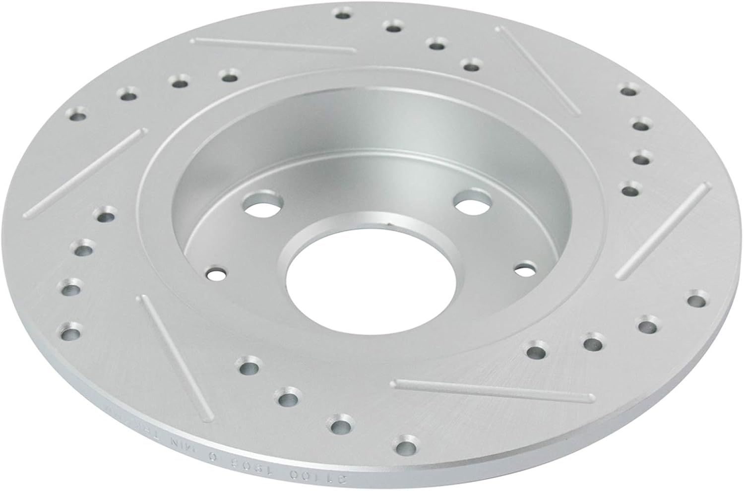 TRQ Performance Front and Rear Brake Rotor Set G Coated Drilled and Slotted Compatible with 1990-1993 Mazda Miata