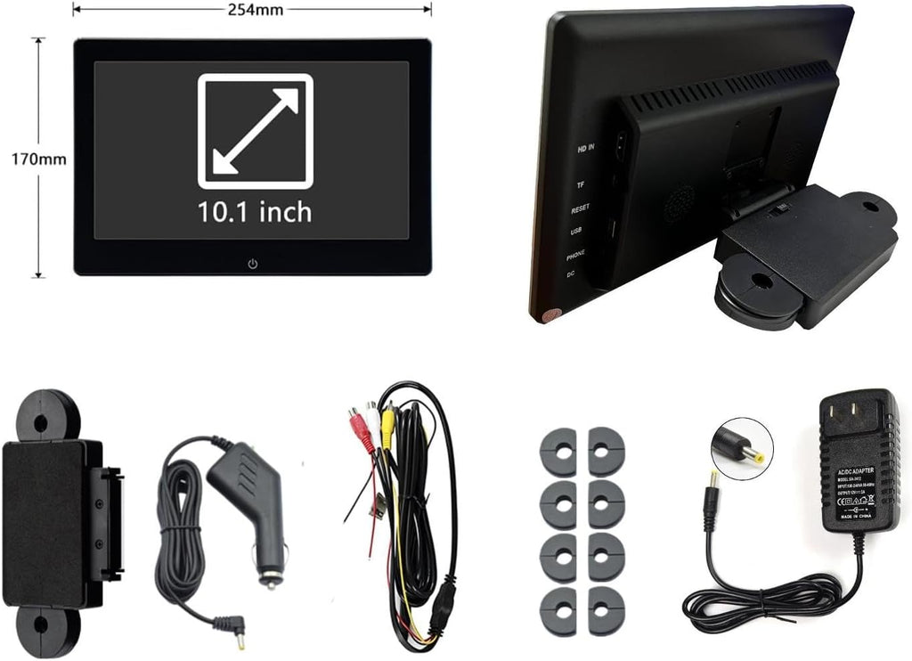 10.1 Inch 4K Android 13 Car TV Headrest Monitor for Cars Back seat,Support Phone Wireless Mirror Link Touch Screen,HDMI Input,USB/SD Card Tablet Portable Multi-Media Video Player,WiFi,2+32G
