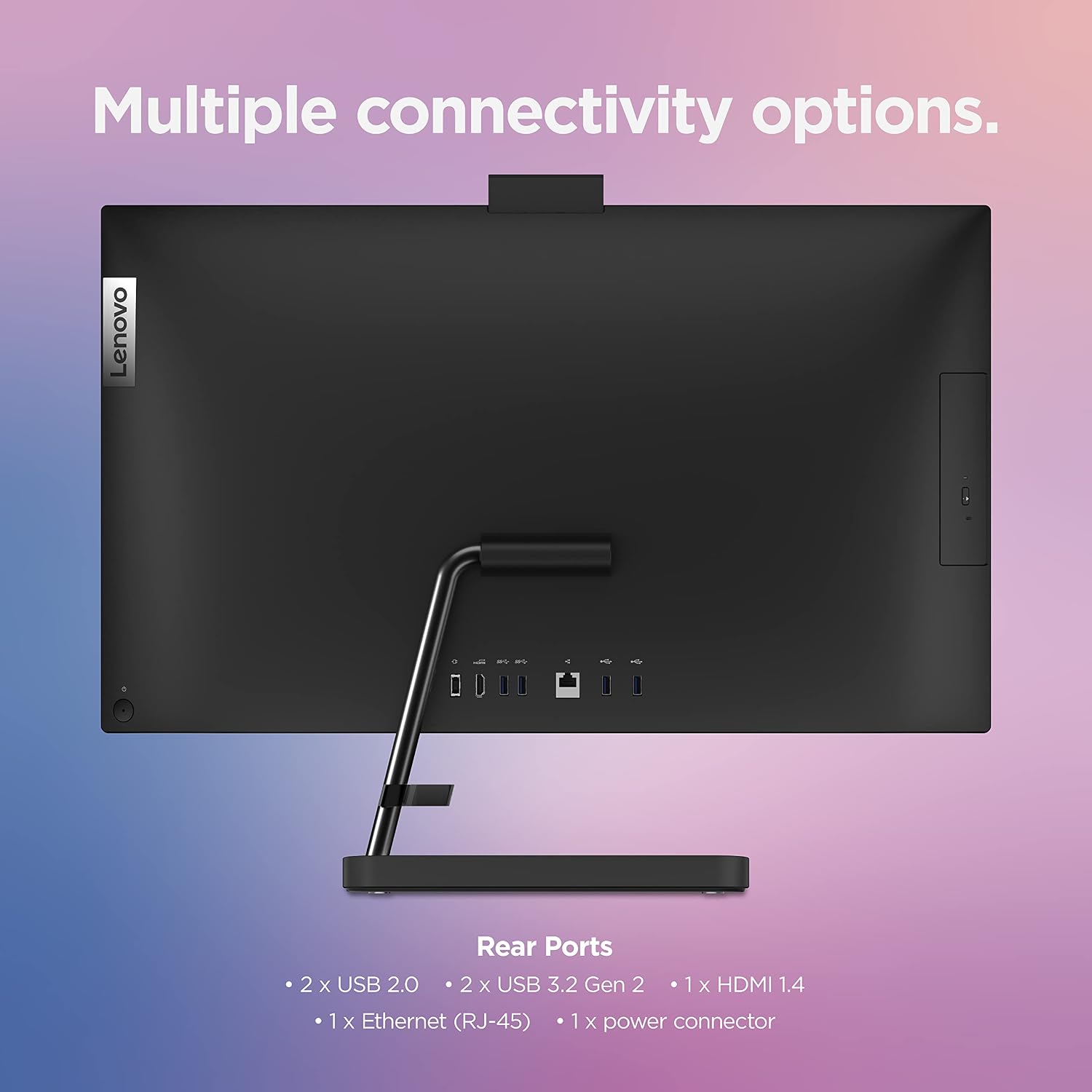 Lenovo IdeaCentre AIO 3i - 2022 - All-in-One Desktop - 27' FHD Touch Display - 5MP Camera - Windows 11 Home - 8GB Memory - 512GB Storage - Intel Core i5-1240P - Black - Mouse & Keyboard Included