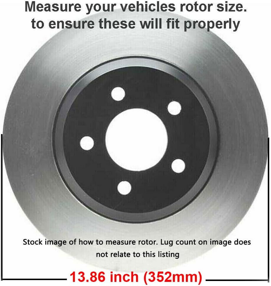 Detroit Axle - Brakes Kit for Ford Explorer Taurus Flex Police Interceptor Utlity Sedan Special Service Police Sedan Lincoln MKT MKS, Brake Rotors Brake Pads Replacement: 13.86 in Front 13.58 in Rear